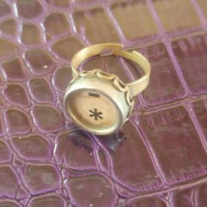 Gold asterix ring - adjustable